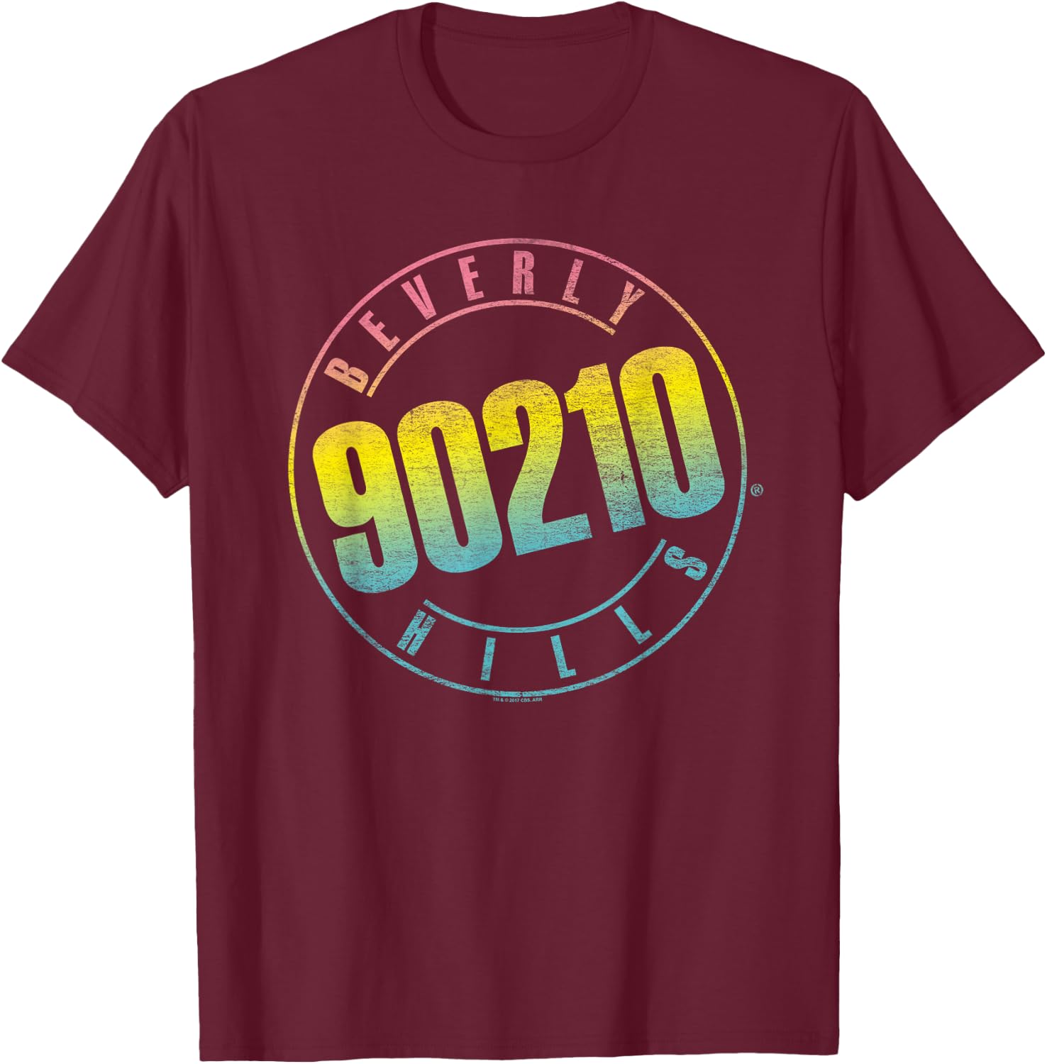 90210 Color Blend Logo T-Shirt - T-Shirt | Maroon