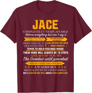 Jace completely unexplainable name shirt Front Print 1kana T-Shirt - T-Shirt | Maroon