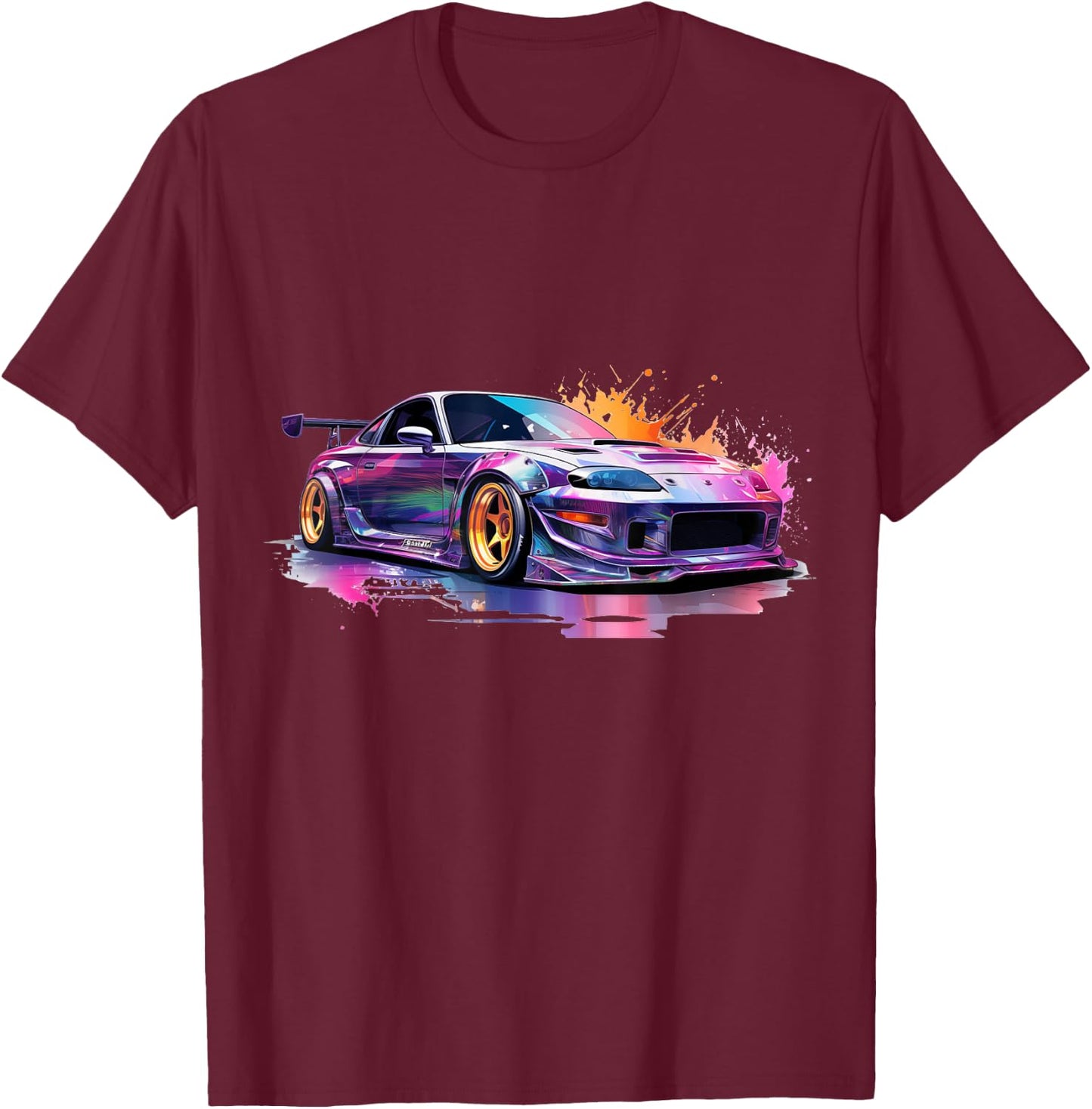 Tuning JDM Automotive Vintage Cars Retro Tuning 90s Car , black T-Shirt - T-Shirt | Maroon
