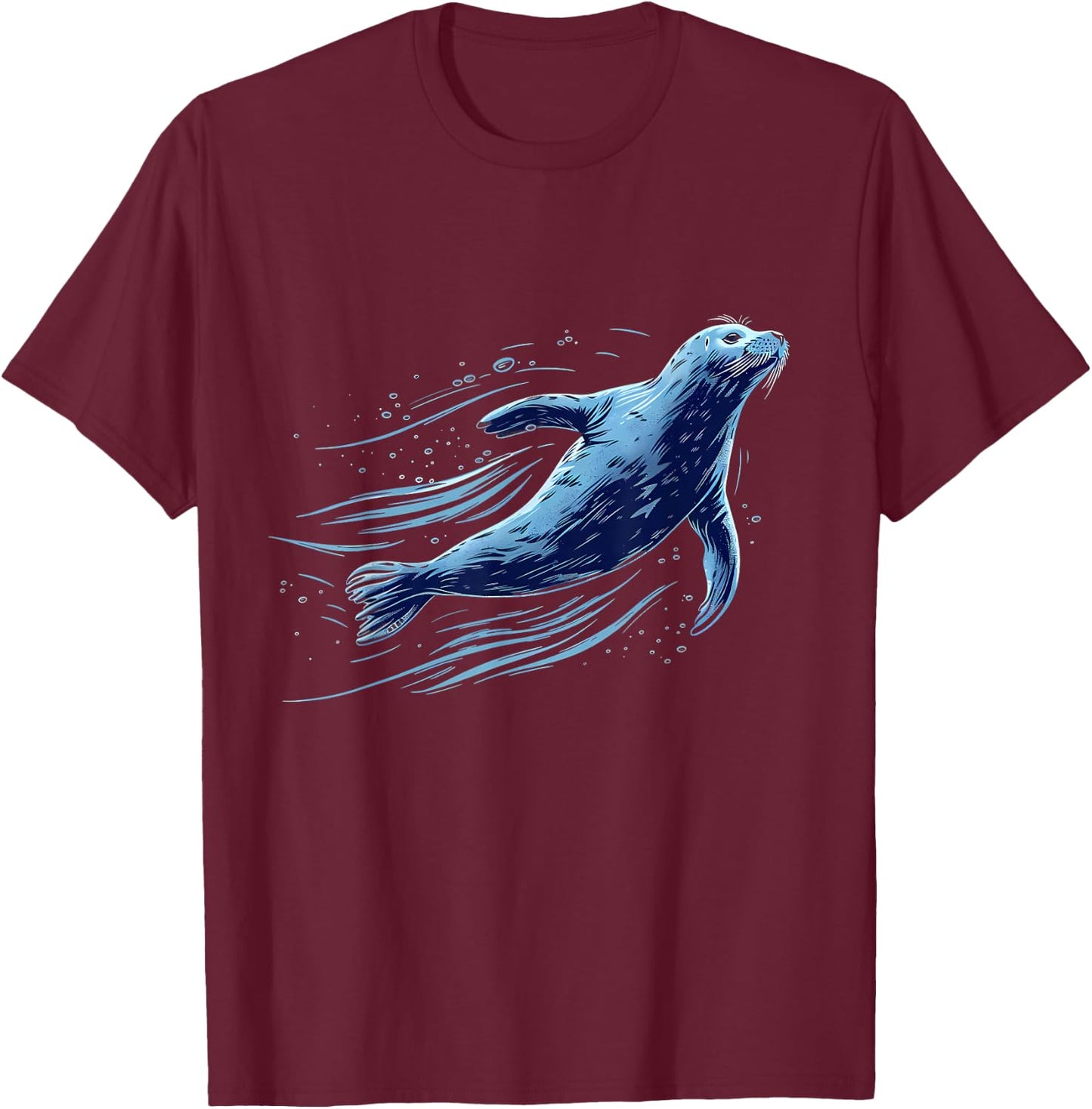 Seal Ocean Sea Animal Sea Ocean Seal Lover Marine Mammal T-Shirt - T-Shirt | Maroon
