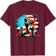 USA Cricket Jersey USA Cricket Team Lover Supporter America T-Shirt - T-Shirt | Maroon