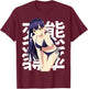 Cosplay animé Belle Fille obscène et Mignonne Kawaii Waifu Otaku T-Shirt - T-Shirt | Maroon