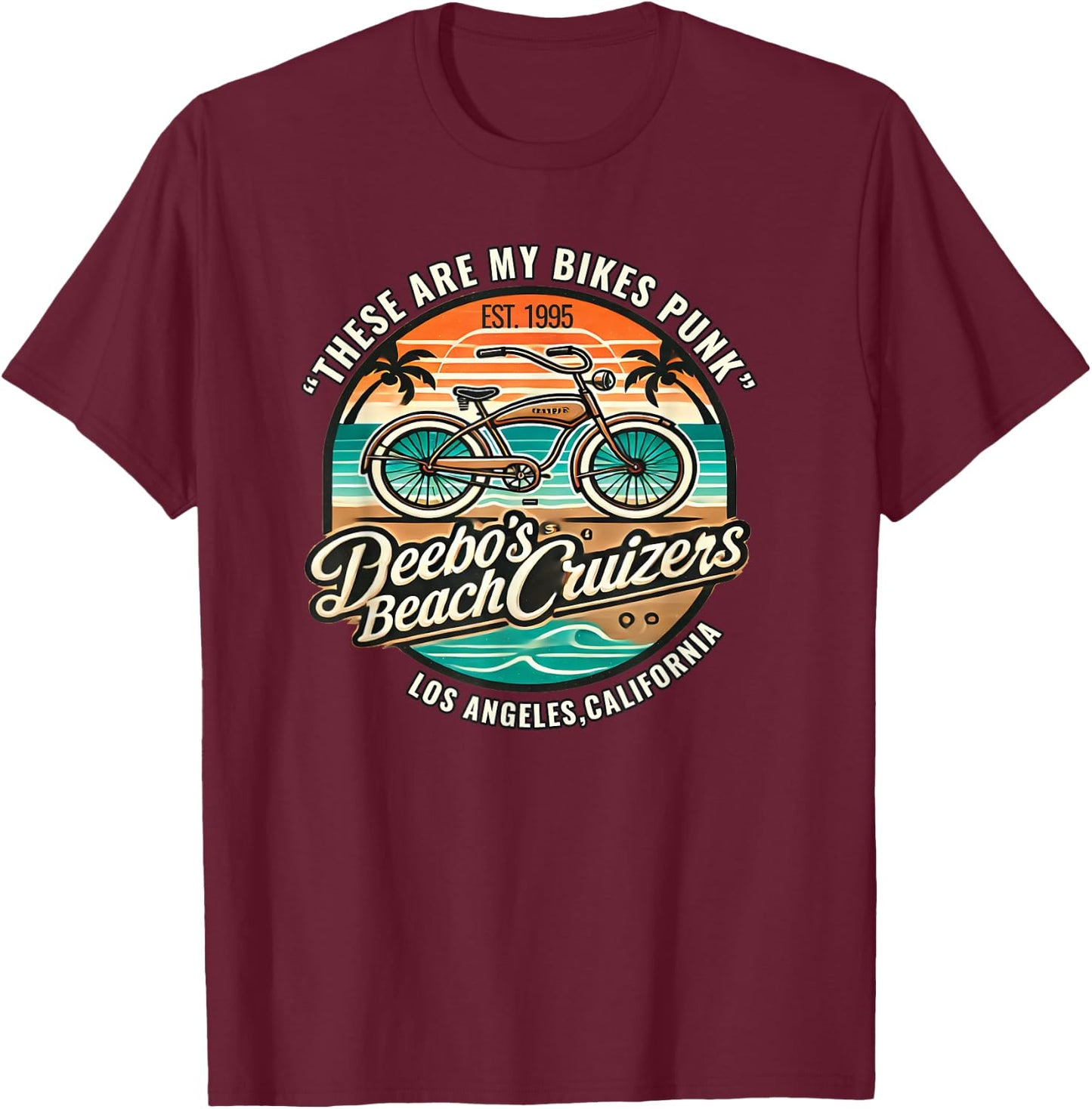 Deebo's Beach Cruisers Parody Bike Shop from the 90s T-Shirt - T-Shirt | Maroon