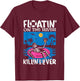 Funny Floatin on the river tubing float trip graphic T-Shirt - T-Shirt | Maroon