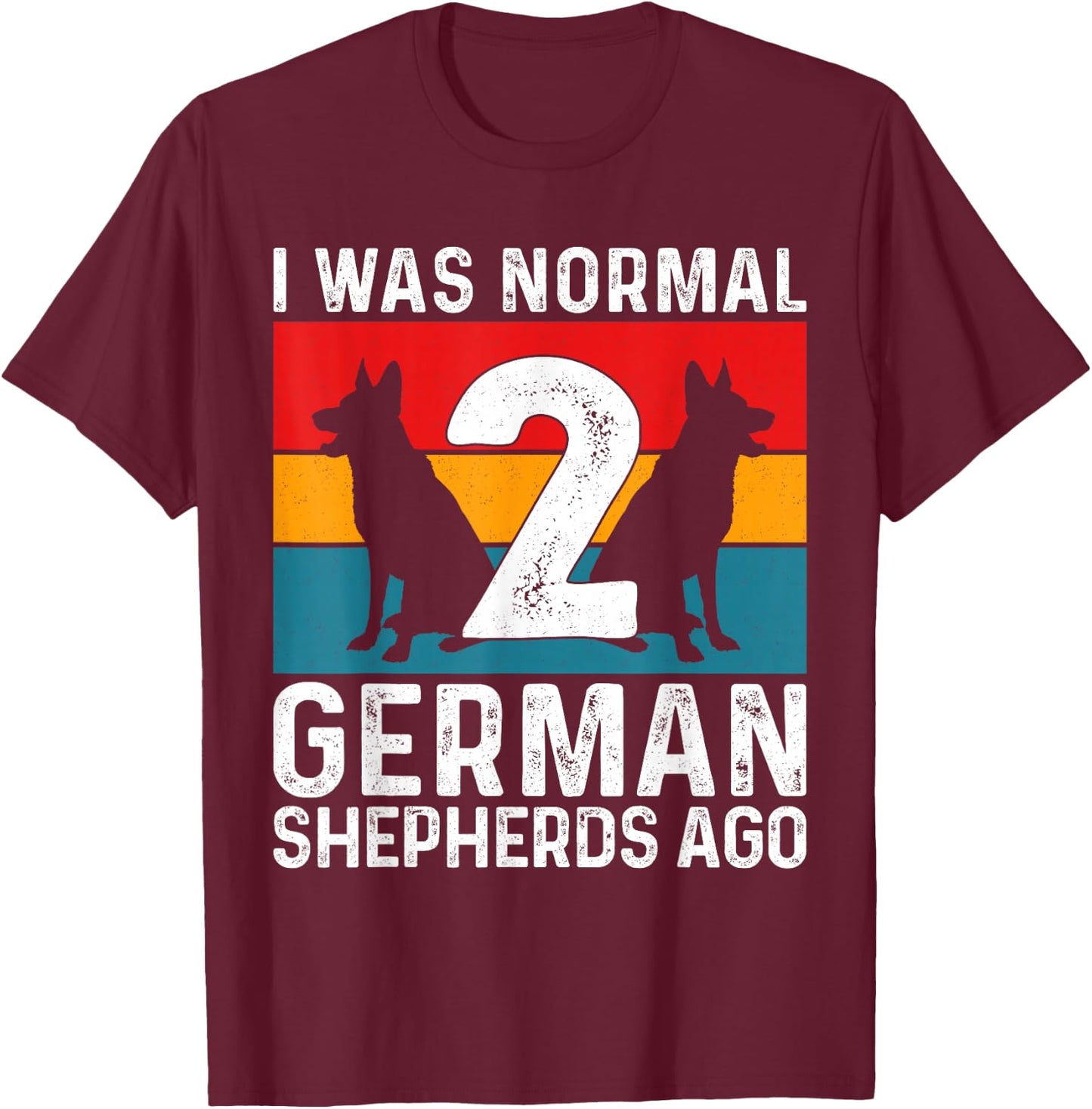German Shepherd Men Women Dog Lover German Shepherd Puppy T-Shirt - T-Shirt | Maroon