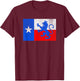 Texas Dutch Lion Flag T-Shirt - T-Shirt | Maroon