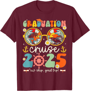 Graduation Cruise Squad Funny Cruising Graduation 2025 T-Shirt - T-Shirt | Maroon
