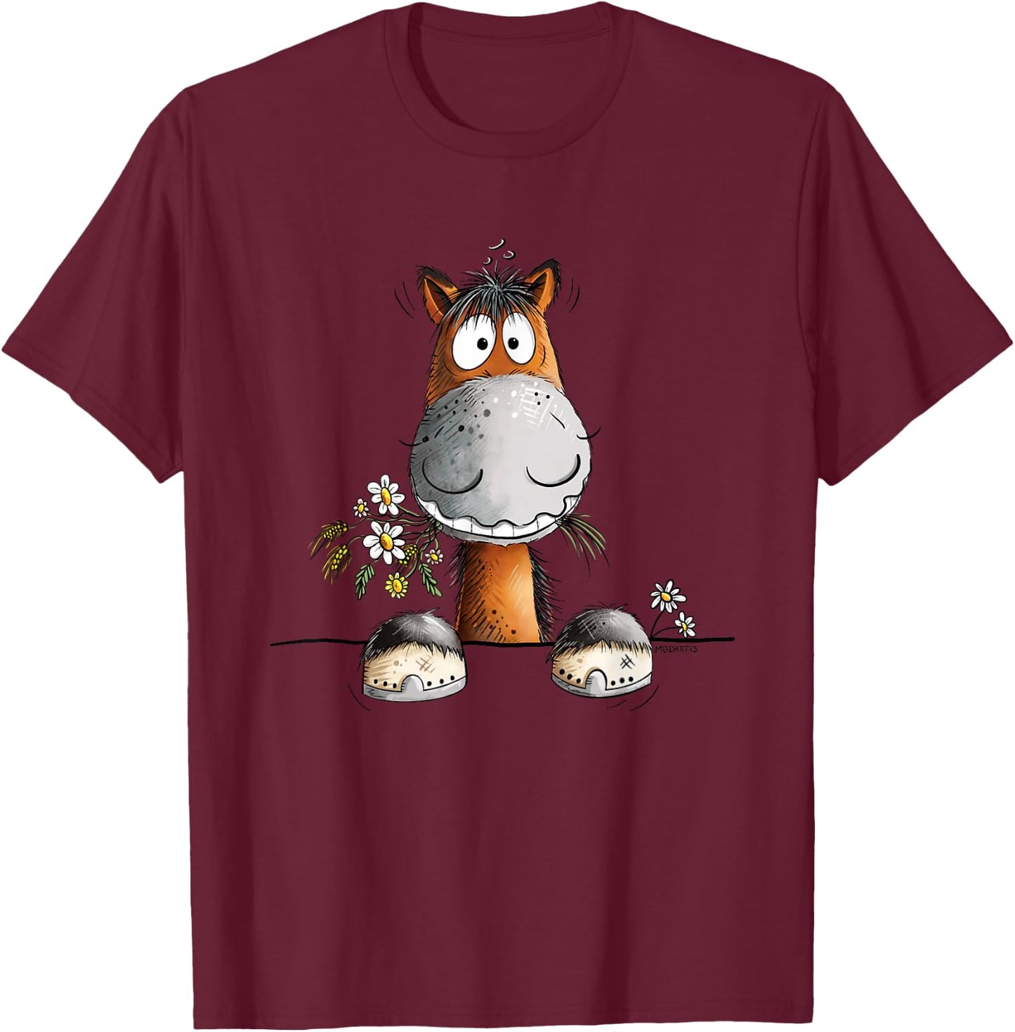 Lustiges Pferd I Pony I Pferde Fan I Pferdemotiv Fun T-Shirt - T-Shirt | Maroon