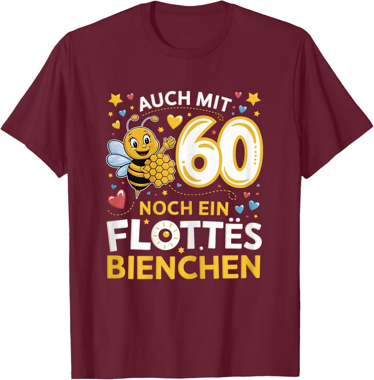 60th Birthday Woman 60 Years 1964 Decorative Funny Gift Women's , black T-Shirt - T-Shirt | Maroon
