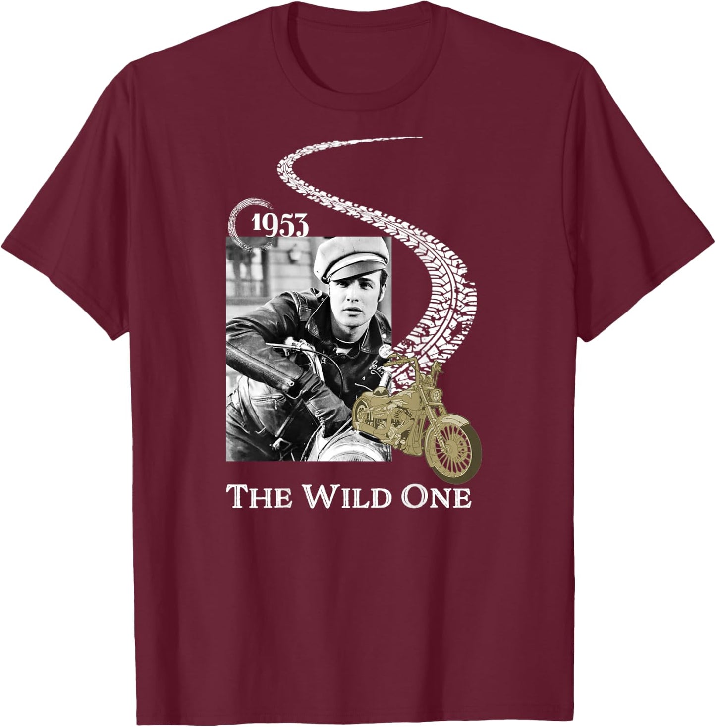 Marlon Brando_002_Back Printed T-Shirt - T-Shirt | Maroon