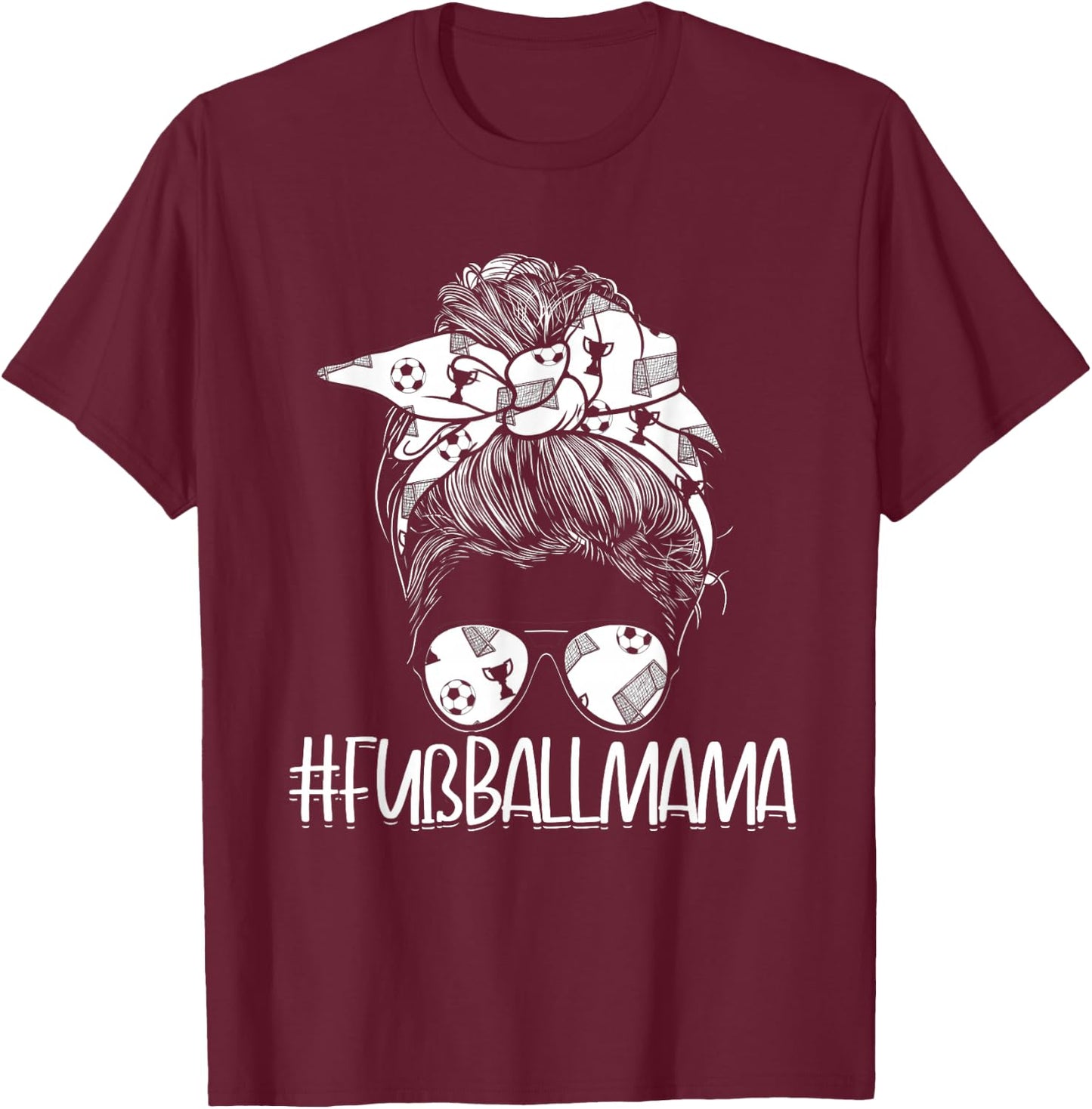 #Fußballmama Fußballer Fußballspieler Mutter Fußball Mama T-Shirt - T-Shirt | Maroon