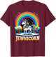 Jewnicorn Jewish Pride Unicorn Menorah Rainbow T-Shirt - T-Shirt | Maroon