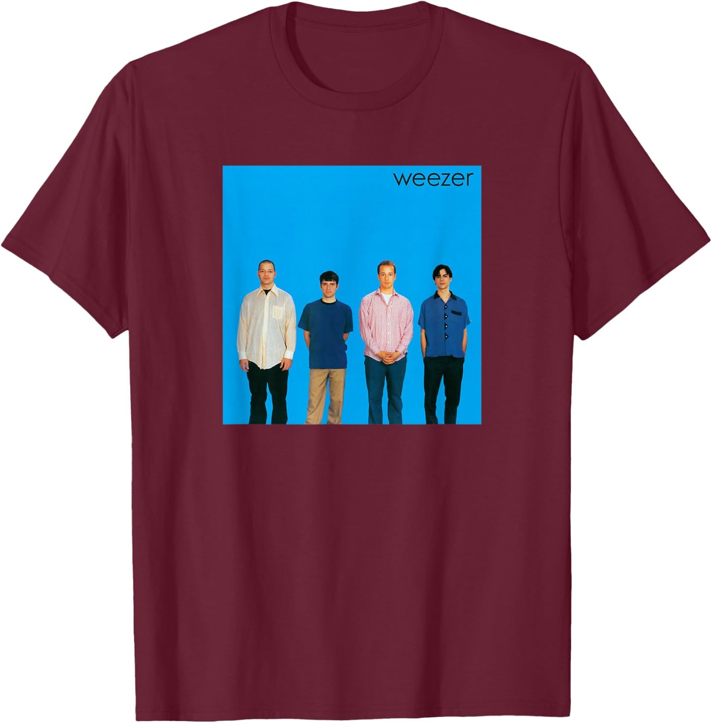 Weezer Album Cover Blue T-Shirt - T-Shirt | Maroon