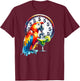On Back Always 5 O'clock Colorful Parrot Drinking Margarita T-Shirt - T-Shirt | Maroon
