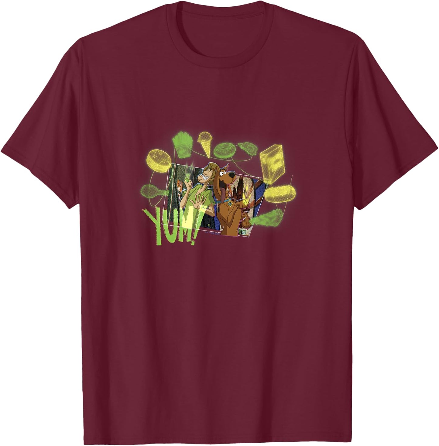 Scooby-Doo! And Krypto, Too! Shaggy & Scoob Phantom Snacks T-Shirt - T-Shirt | Maroon
