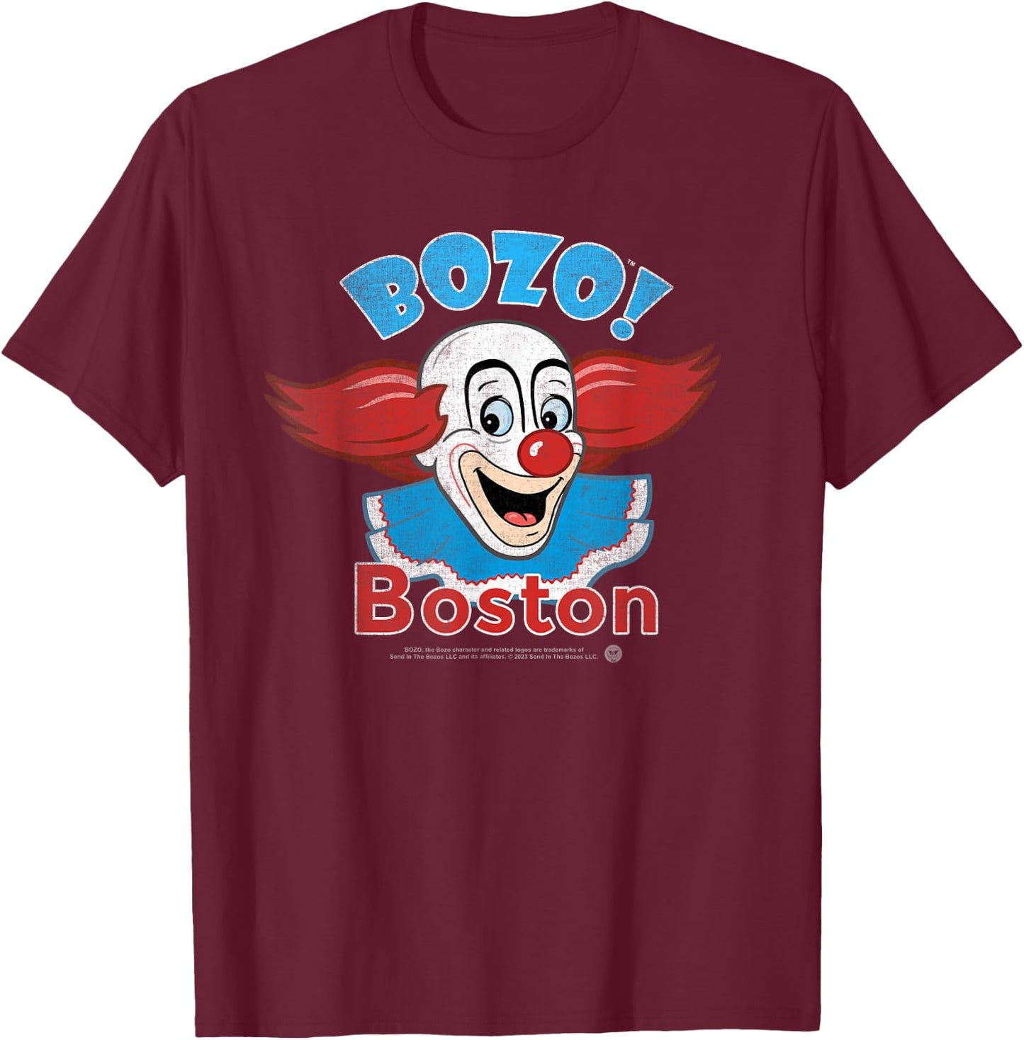 Bozo the Clown - Boston Vintage T-Shirt - T-Shirt | Maroon