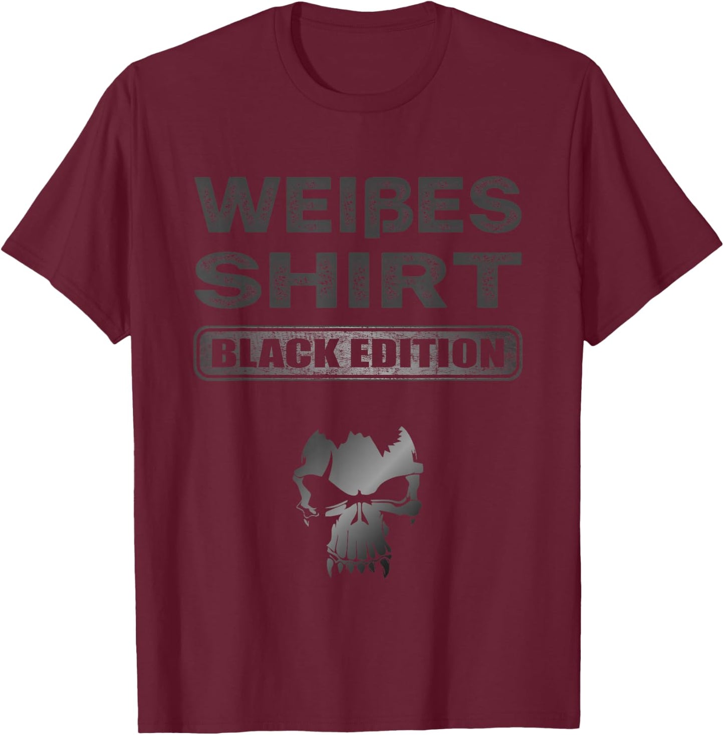 Sarcasm Black Edition: White T-Shirt - T-Shirt | Maroon