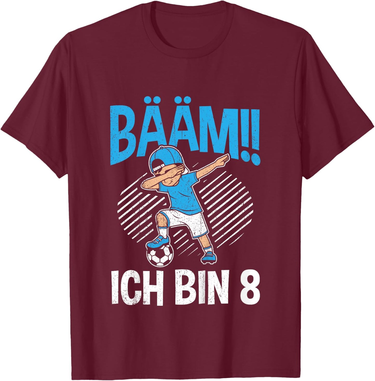 BÄÄM Ich bin 8 Dabbing Geburtstagsshirt 8 Jahre Jungs T-Shirt - T-Shirt | Maroon