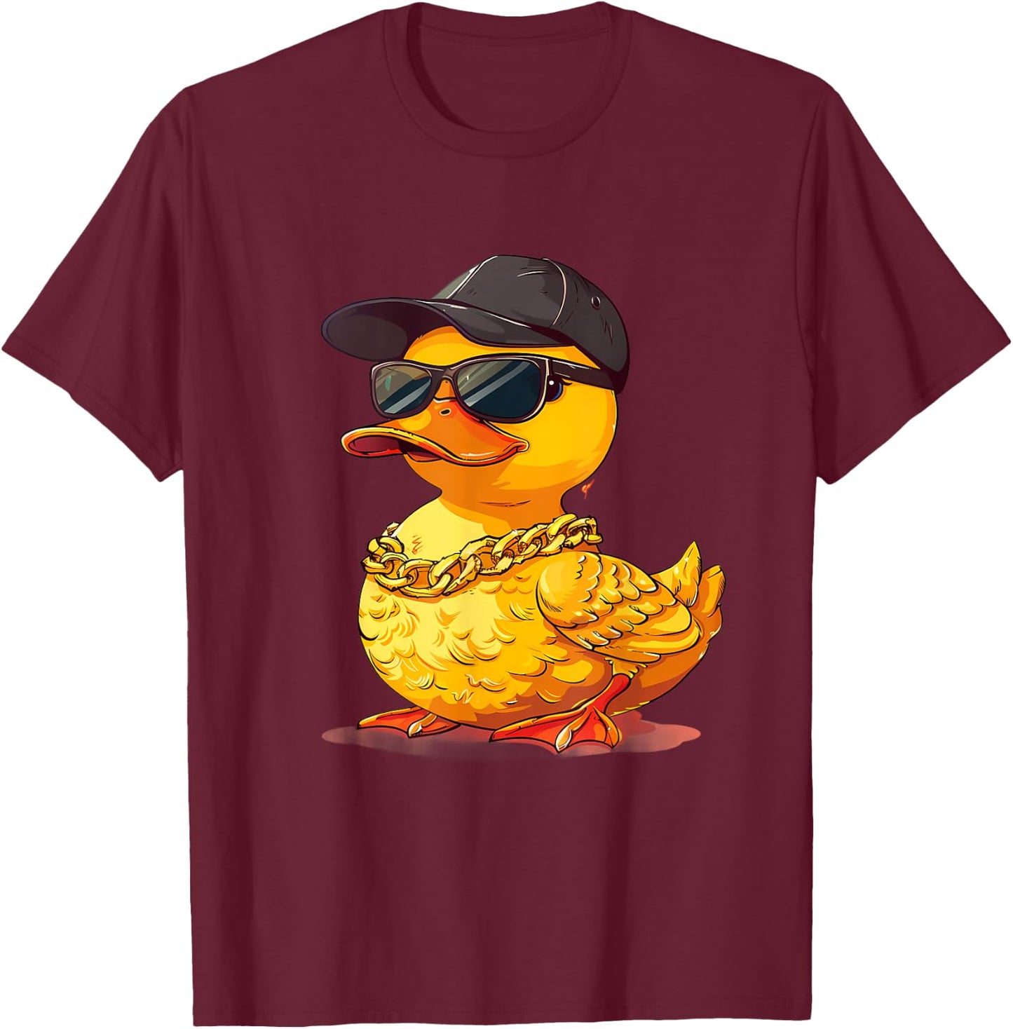 Rubber Duck Hip Hop Rubber Duckie Fashion Rubber Duckling T-Shirt - T-Shirt | Maroon