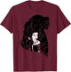 Disney Beauty And The Beast Floral Silhouette T-Shirt - T-Shirt | Maroon