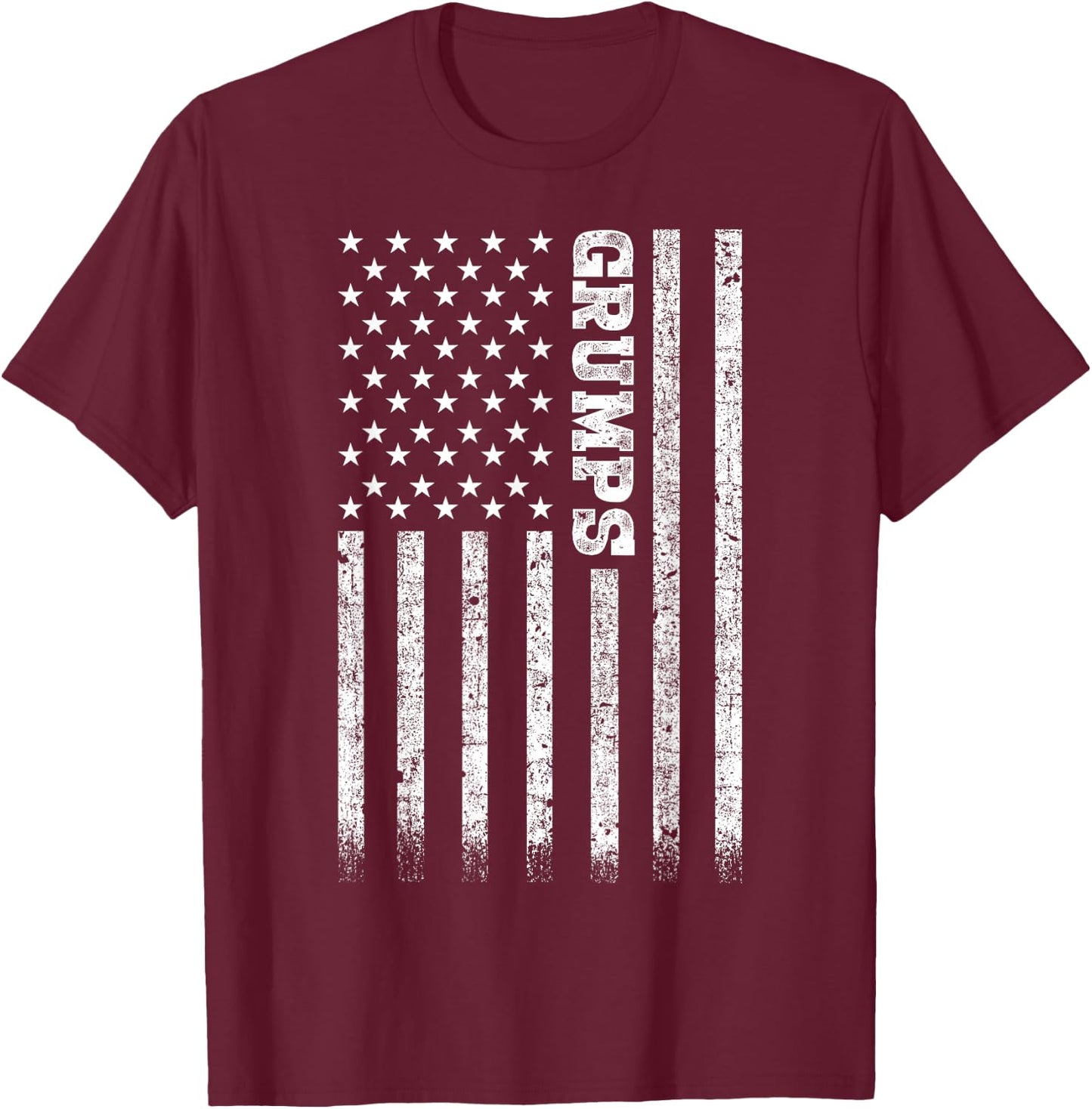 Gifts For Grumps American Flag T-Shirt - T-Shirt | Maroon