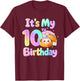 It's My 10th Birthday Kawaii Dumpling Anime Birthday Party T-Shirt - T-Shirt | Maroon