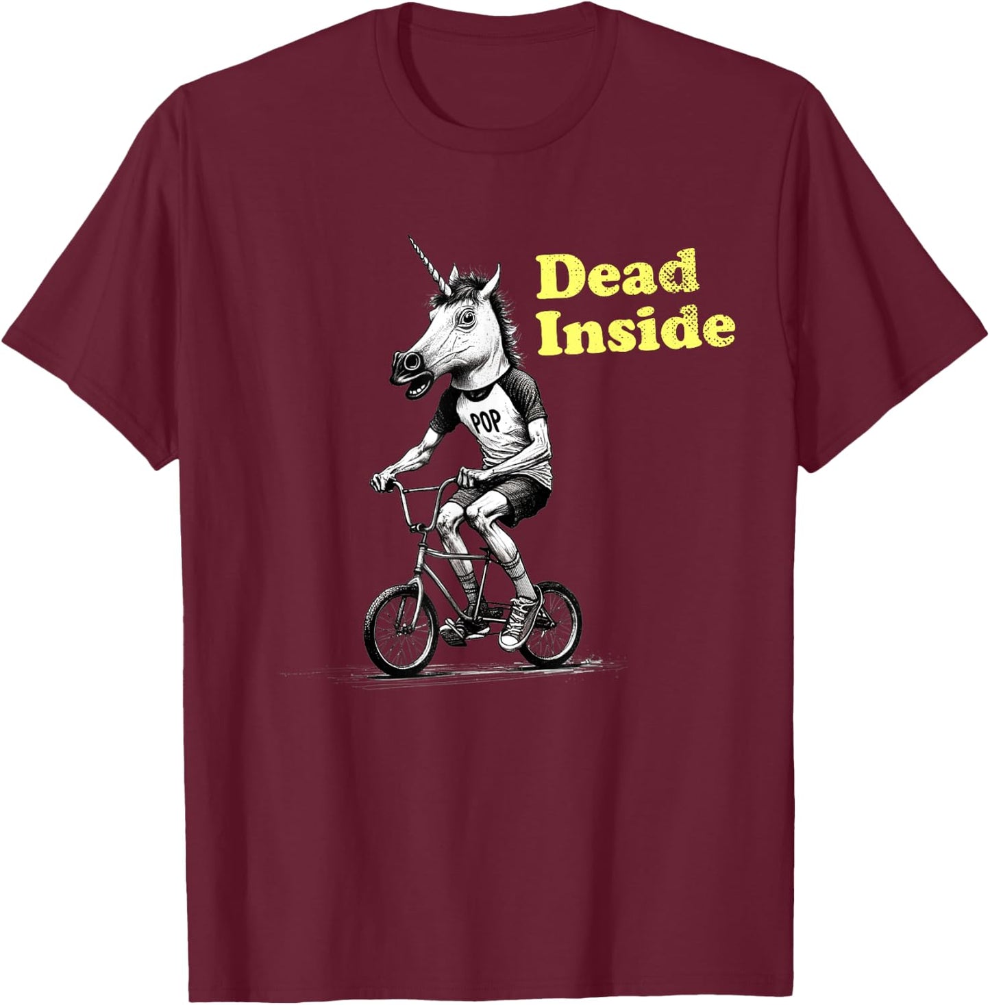 Funny I'm Dead Inside sarcastic depression humour T-Shirt - T-Shirt | Maroon