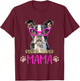 Boston Terrier Dog Breed Mama Cute Puppy Mother T-Shirt - T-Shirt | Maroon