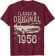 70. Geburtstag 1956 Oldtimer T-Shirt - T-Shirt | Maroon