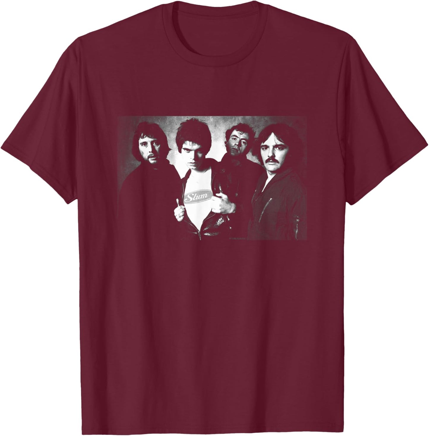 The Stranglers Band Portrait 1977 by Allan Ballard , Black, S T-Shirt - T-Shirt | Maroon