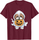 Shih Tzu Ghost Dog Halloween T-Shirt - T-Shirt | Maroon