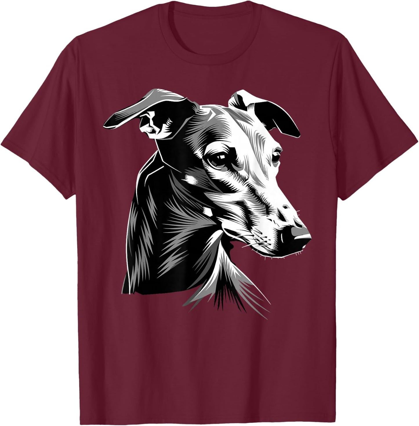 Greyhound Dog Love Greyhound Greyhound , black T-Shirt - T-Shirt | Maroon
