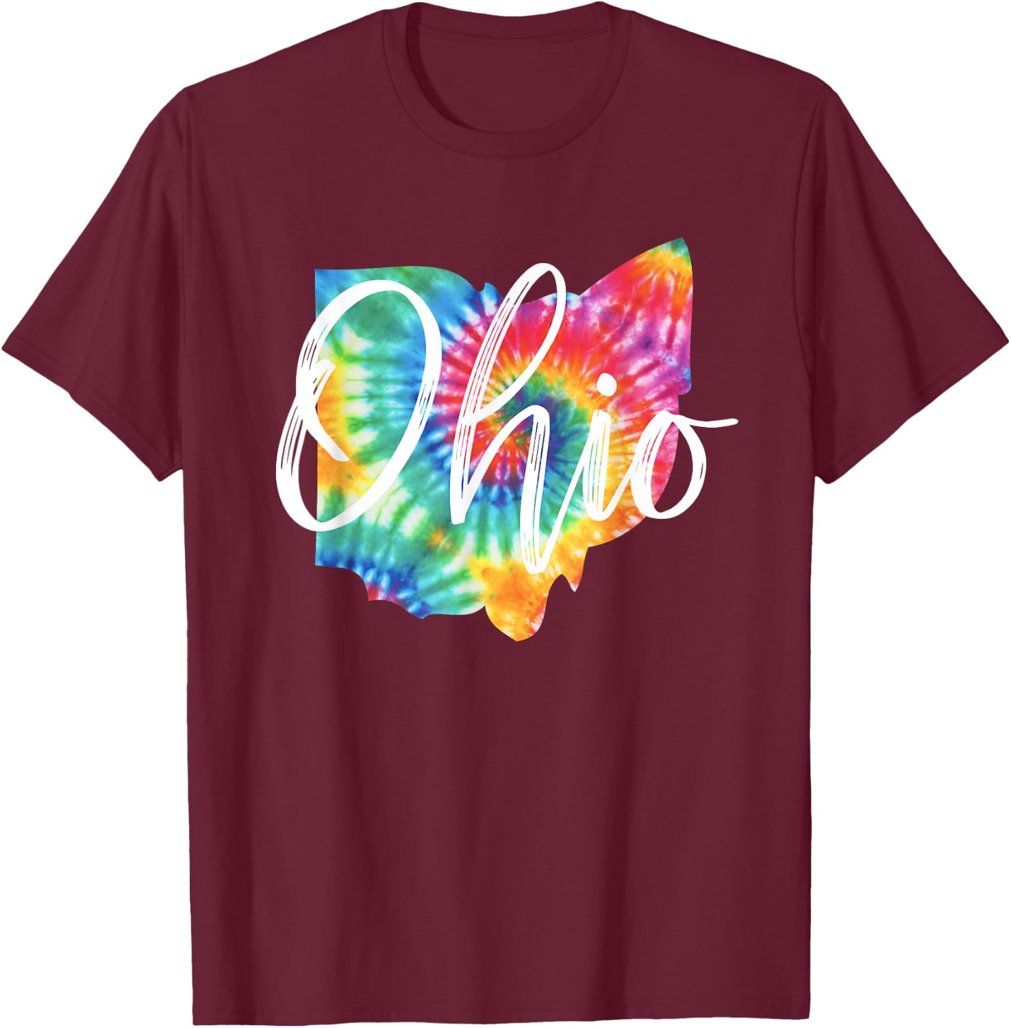 Ohio Tie Dye Vintage Inspired Classic T-Shirt - T-Shirt | Maroon