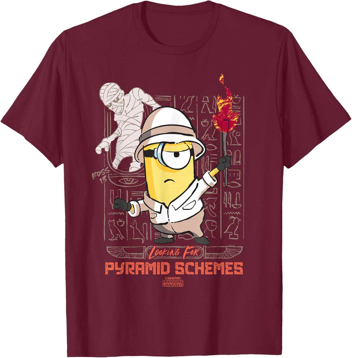 Minions & Monsters Pyramid Schemes T-Shirt - T-Shirt | Maroon