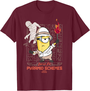 Minions & Monsters Pyramid Schemes T-Shirt - T-Shirt | Maroon