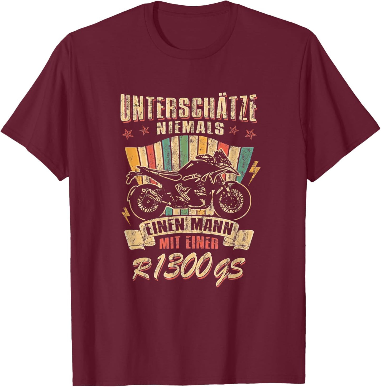 R1300GS Motorcycle Travel Enduro Speed Biker T-Shirt - T-Shirt | Maroon