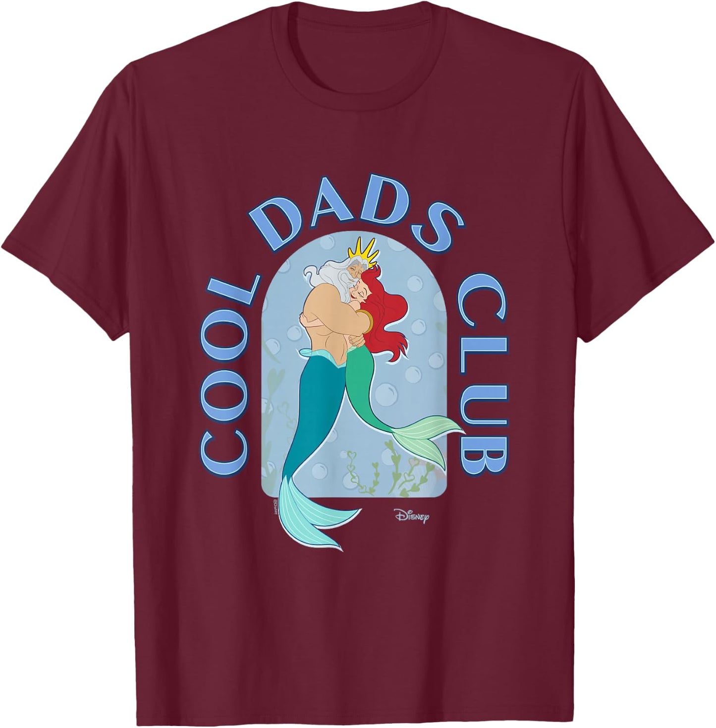 Disney The Little Mermaid Cool Dads Club Father's Day T-Shirt - T-Shirt | Maroon