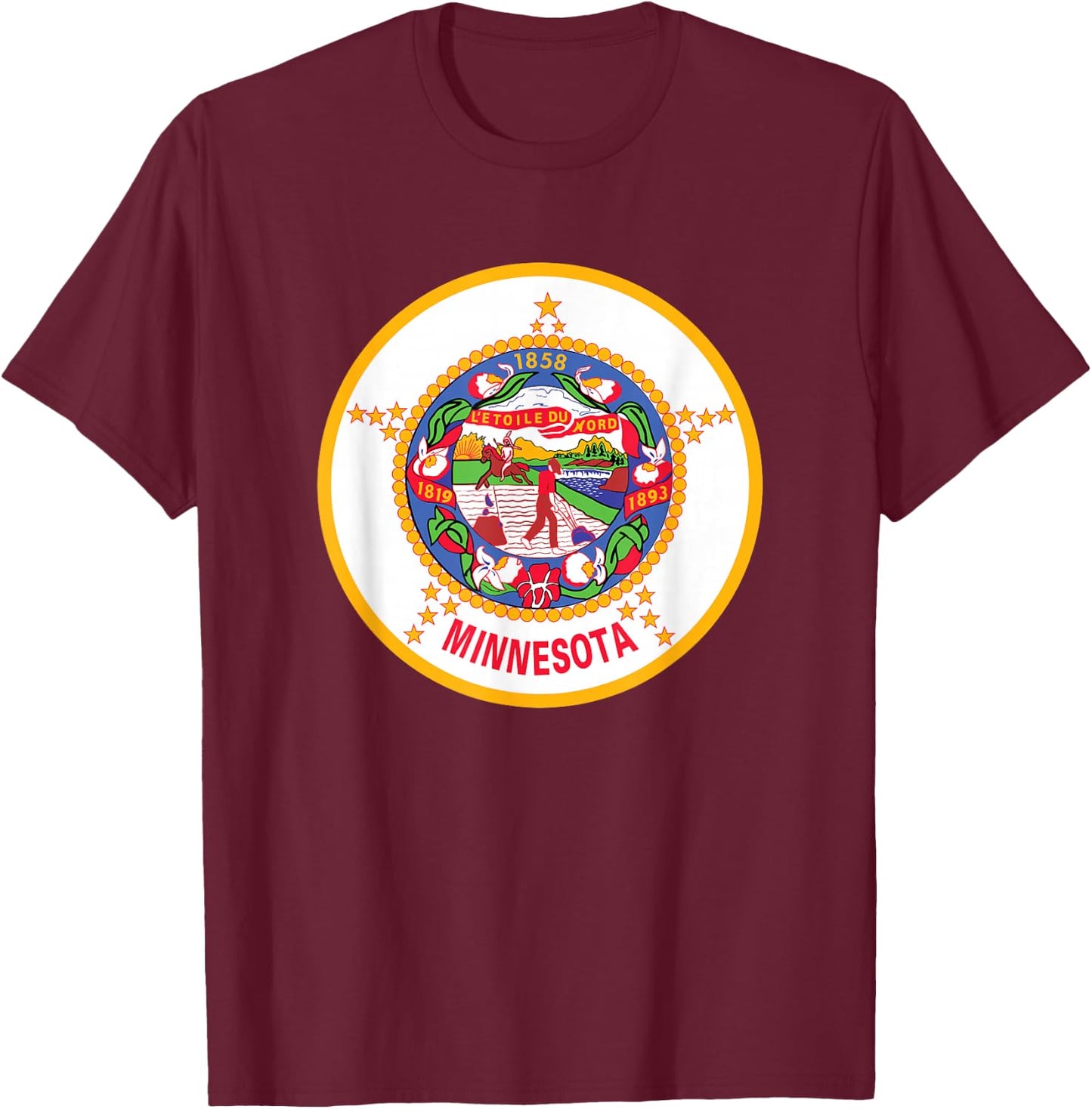 Original Minnesota Flag T-Shirt - T-Shirt | Maroon