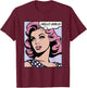 Hello Girls, pop art girl T-Shirt - T-Shirt | Maroon