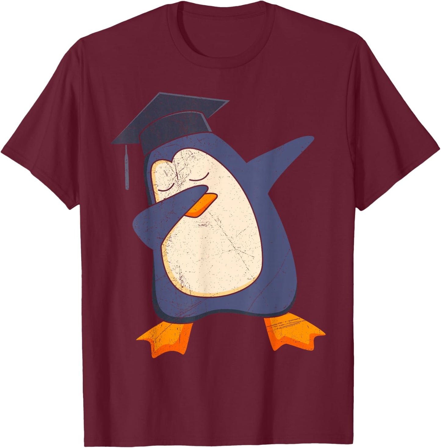 Master´s Exam Passed Master's Degree Created Penguin , black T-Shirt - T-Shirt | Maroon