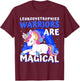 Warriors Magical Leukodystrophies Awareness Ribbon Unicorn T-Shirt - T-Shirt | Maroon