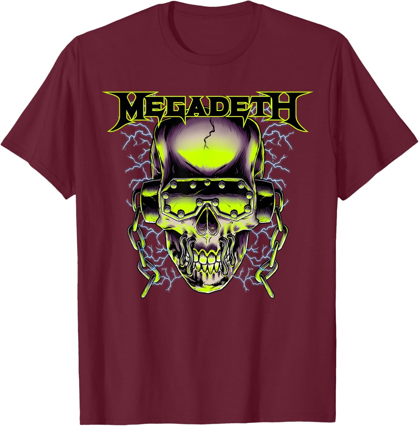 Megadeth - Lightning Vic T-Shirt - T-Shirt | Maroon