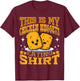 Chicken Nuggets Gifts For Kids -Adults & Kids Black Cartoon Fun Chicken Nugget Lovers Fast Food T-Shirt - T-Shirt | Maroon