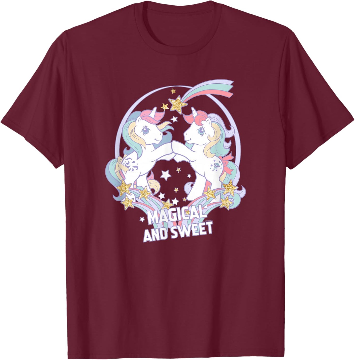 My Little Pony Retro Magical and Sweet Original Pony Friends T-Shirt - T-Shirt | Maroon