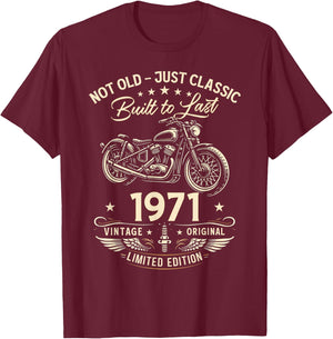 55. Geburtstag Mann Geschenk Motorrad Motorradfahrer 1971 T-Shirt - T-Shirt | Maroon