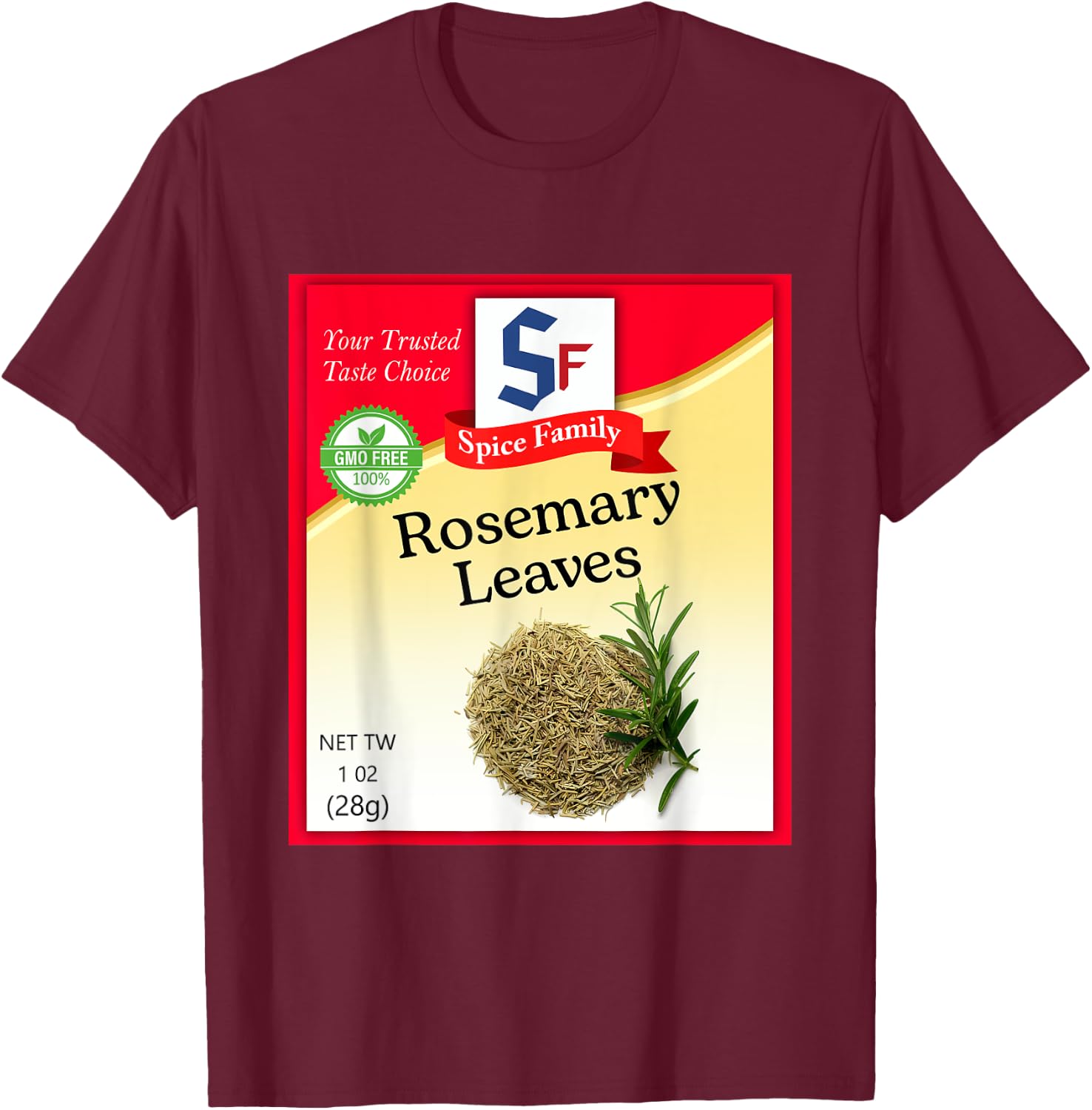 Rosemary Leaves Condiment Holiday Spice Group Costumes T-Shirt - T-Shirt | Maroon