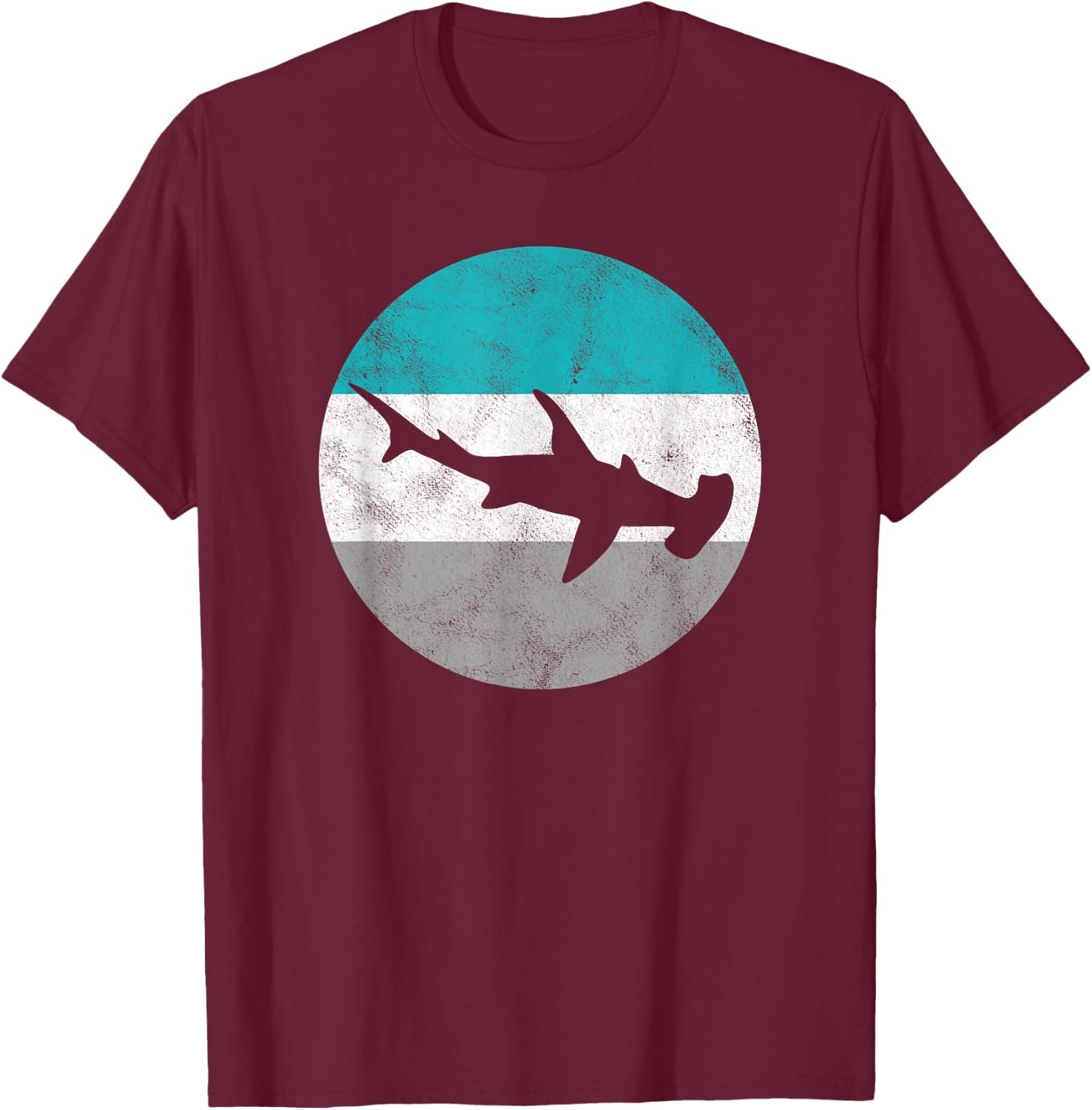 Hammerhead Shark Retro Gift Women Boys & Girls T-Shirt - T-Shirt | Maroon