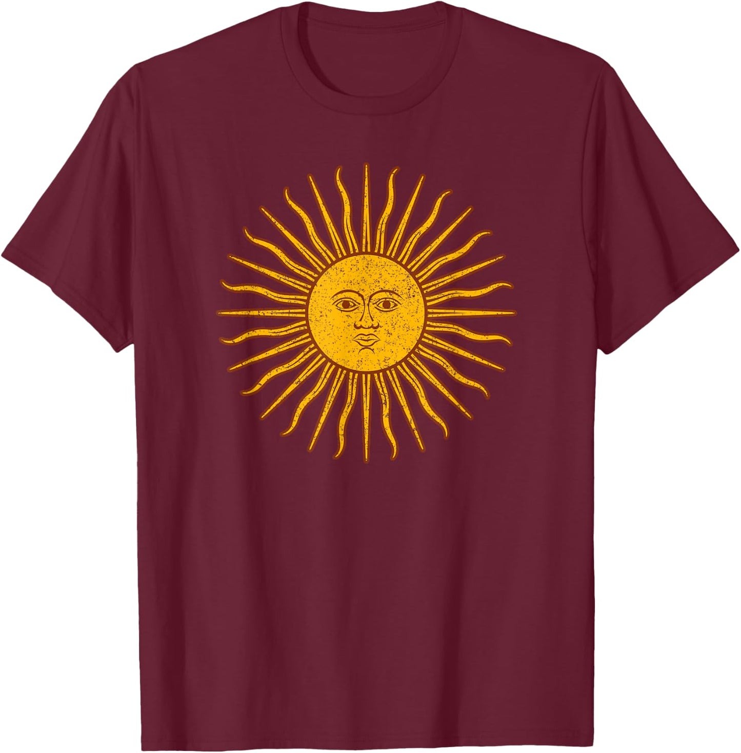 Argentinien Flag Argentine Sun Sol De Mayo T-Shirt - T-Shirt | Maroon