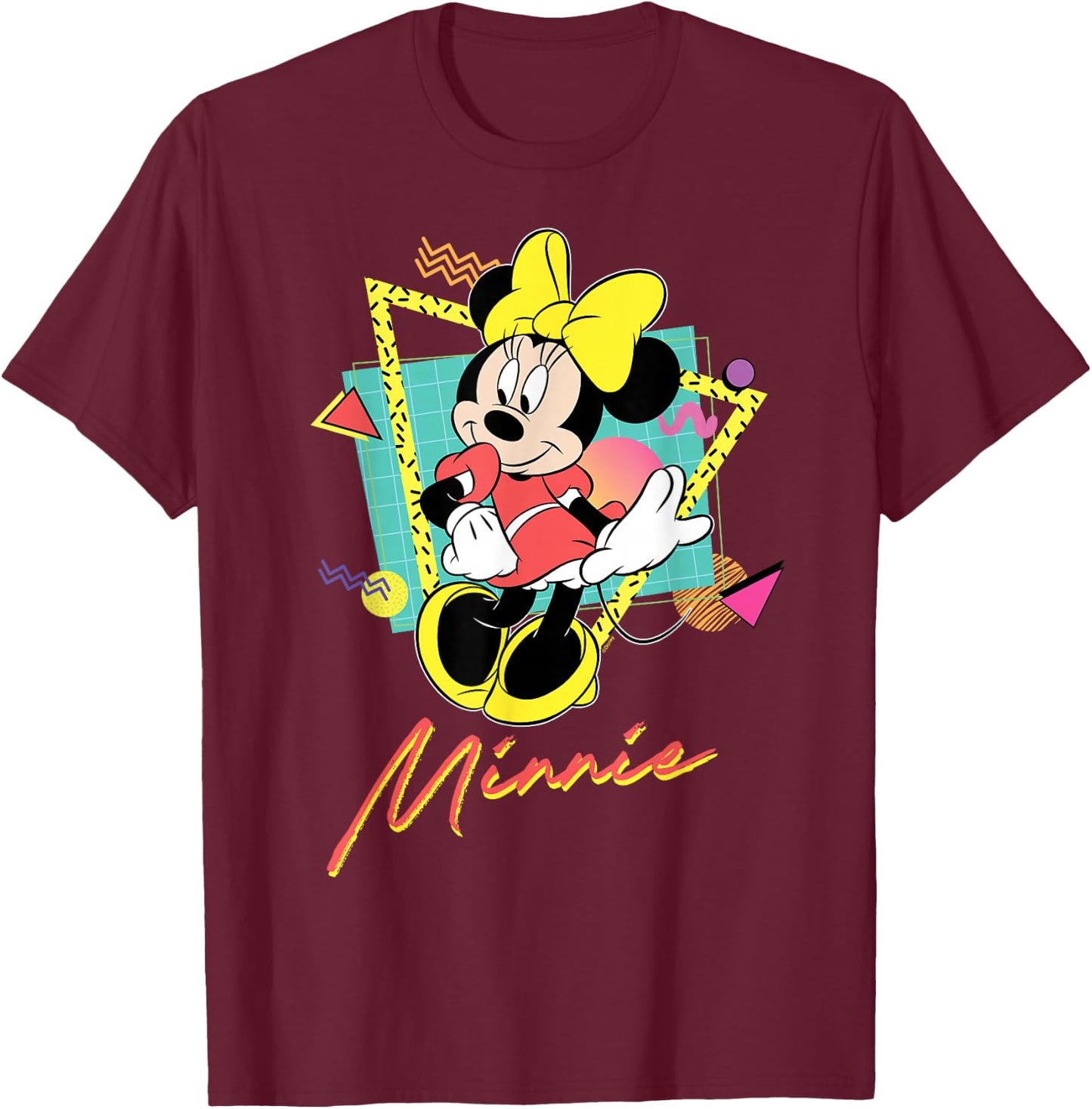 Disney Minnie Mouse Retro ’90s Couples Matching Valentine’s T-Shirt - T-Shirt | Maroon