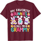 My Favorite Bunnies Call Me Grammy Shirt Happy Easter Day T-Shirt - T-Shirt | Maroon